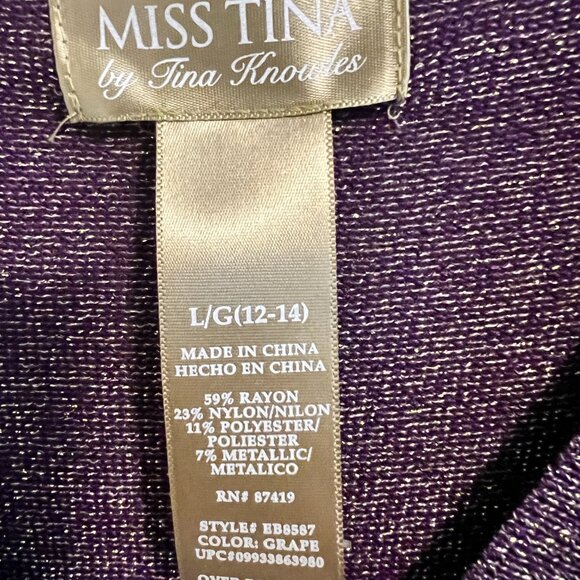 Miss Tina by Tina Knowles Cropped Cardigan - Sz L(12/14) (NWT) - Picture 7 of 10